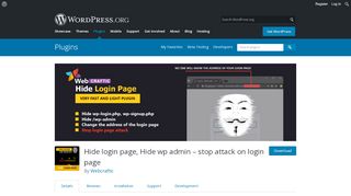 
                            2. Hide login page, Hide wp admin - WordPress.org