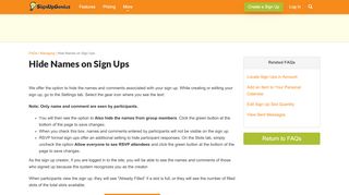 
                            4. Hide Names on Sign Ups - Signup Genius