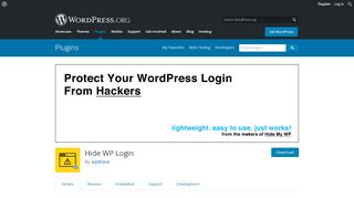 
                            8. Hide WP Login – WordPress plugin | WordPress.org