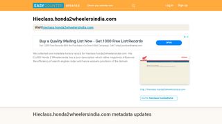
                            7. HIe CLASS Honda 2 Wheelersindia (Hieclass ...