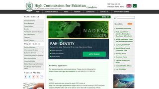 
                            10. High Commission for Pakistan, London