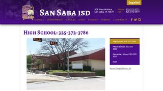 
                            8. High School: 325-372-3786 – Schools – San Saba Independent ...