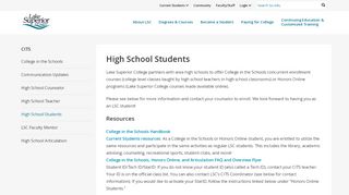 
                            7. High School Students – Lake Superior College | Duluth, MN