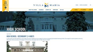 
                            2. High School - Villa Maria College : Private High School in Montreal