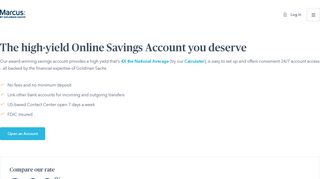 
                            4. High Yield Online Savings Account | Marcus by Goldman ...