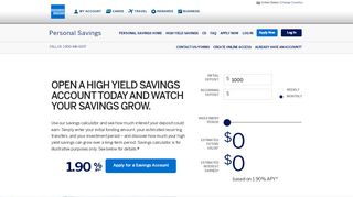 
                            2. High Yield Savings Account | American Express® Personal ...