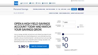 
                            8. High Yield Savings Account | American Express® …