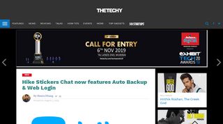 
                            3. Hike Stickers Chat now features Auto Backup & Web Login ...