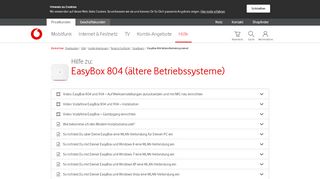 
                            3. Hilfe | EasyBox 804 (ältere Betriebssysteme) - EasyBoxen