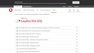 
                            7. Hilfe | EasyBox 904 xDSL - EasyBoxen - vodafone.de