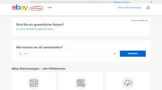 
                            10. Hilfe – eBay Kleinanzeigen