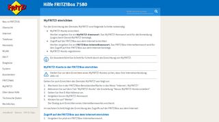 
                            3. Hilfe FRITZ!Box 7580 - MyFRITZ! einrichten