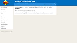 
                            6. Hilfe FRITZ!Powerline 546E - Anmeldung an der …