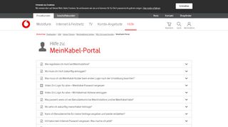 
                            4. Hilfe | MeinKabel-Portal - NEU: Ein Login für alles - Vodafone
