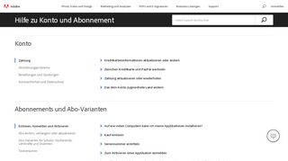 
                            8. Hilfe zu Konto und Abonnement - helpx.adobe.com