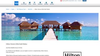 
                            2. Hilton Honors Elite Gold Status - americanexpress.com