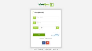 
                            5. HireMee - Candidate login | HireMee