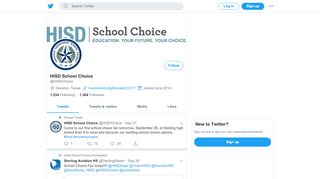 
                            5. HISD School Choice (@HISDChoice) | Twitter