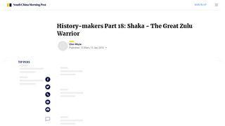 
                            4. History-makers Part 18: Shaka - The Great Zulu Warrior ...