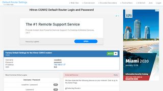 
                            7. Hitron CGNV2 Default Router Login and Password - Clean CSS