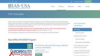 
                            4. HIV Courses | IAS-USA