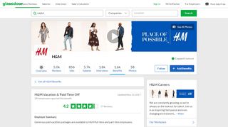 
                            6. H&M Employee Benefit: Vacation & Paid Time Off | Glassdoor
