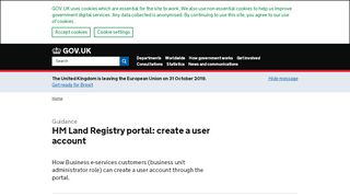 
                            4. HM Land Registry portal: create a user account - GOV.UK