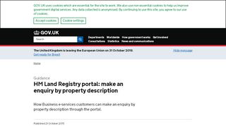 
                            4. HM Land Registry portal: make an enquiry by property ...