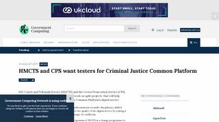 
                            8. HMCTS and CPS want testers for Criminal Justice Common ...