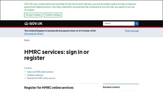 
                            10. HMRC services: sign in or register: Register for HMRC ...