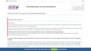 
                            9. hochschulstart Das Bewerbungs- und Informationsportal für ...