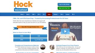 
                            1. HOCK CMA, CPA, and CIA Exam Prep and Review | HOCK ...