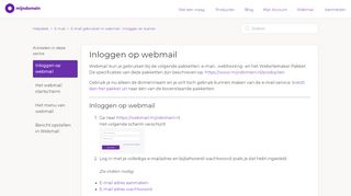 
                            4. Hoe werkt webmail? - Helpdesk - Mijndomein