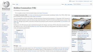 
                            4. Holden Commodore (VB) - Wikipedia