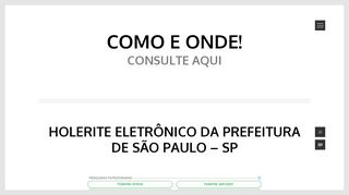 
                            7. HOLERITE ELETRÔNICO DA PREFEITURA DE SÃO PAULO - SP