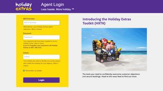 
                            3. Holiday Extras -- Agents Login Page