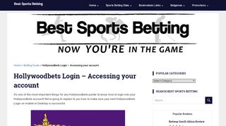 
                            6. Hollywoodbets Login - Accessing your account - Best Sports ...