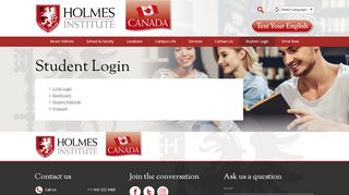 
                            9. Holmes Institute Canada: /Student Login