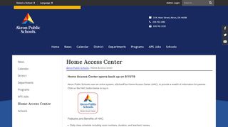 
                            4. Home Access Center - Akron Public Schools