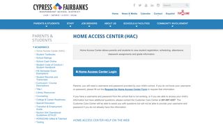 
                            5. Home Access Center (HAC) - Cypress-Fairbanks Independent ...