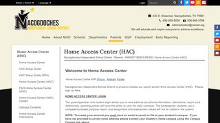 
                            6. Home Access Center (HAC) - Nacogdoches Independent School ...