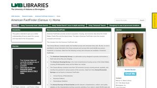 
                            6. Home - American FactFinder (Census +) - Research Guides at ...