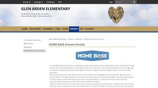 
                            7. HOME BASE (Parent Portal) - Glen Arden Elementary