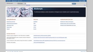 
                            9. Home - BioSample - NCBI