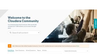 
                            3. Home - Cloudera Community