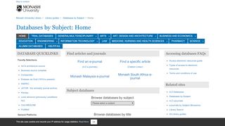 
                            6. Home - Databases by Subject - Library guides at Monash ...