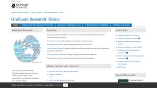 
                            5. Home - Graduate Research - Library guides at Monash University