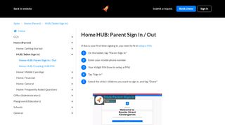 
                            2. Home HUB: Parent Sign In / Out – Xplor