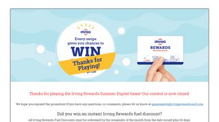 
                            11. Home - Irving Rewards Swipe to Win