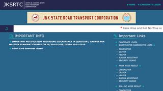 
                            3. Home [jksrtc.examinationsolutions.in]